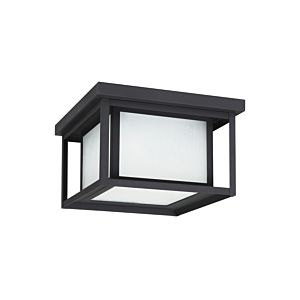 Generation Lighting Hunnington 2-Light 10 Outdoor Ceiling Light in Black
