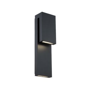 Modern Forms Double Down 2 Light Outdoor Wall Light in Black