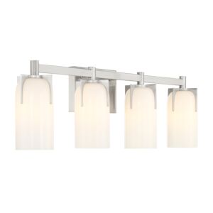 Caldwell 4-Light Bathroom Vanity Light in Satin Nickel