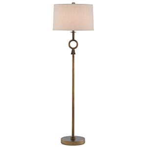 Germaine 1-Light Floor Lamp in Antique Brass