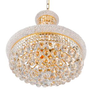 CWI Empire 14 Light Down Chandelier With Gold Finish