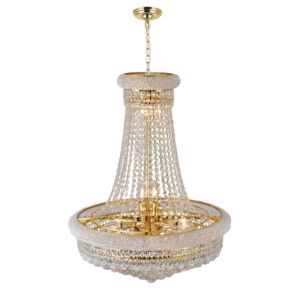 CWI Lighting Empire 17 Light Down Chandelier with Gold finish