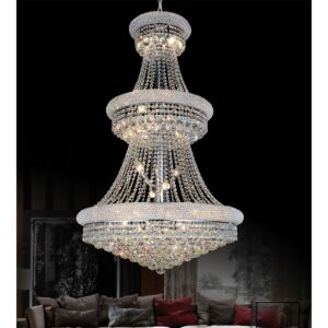 CWI Empire 32 Light Down Chandelier With Chrome Finish