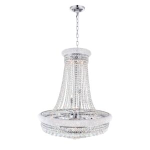 CWI Lighting Empire 19 Light Down Chandelier with Chrome finish