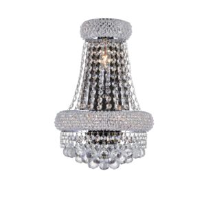 CWI Empire 3 Light Wall Sconce With Chrome Finish