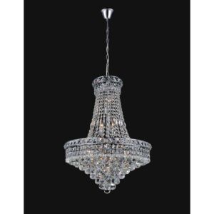 CWI Lighting Luminous 14 Light Down Chandelier with Chrome finish