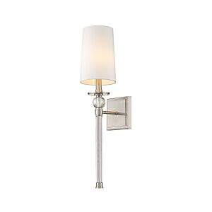 Z-Lite Mia 1-Light Wall Sconce In Brushed Nickel