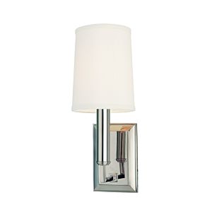 Hudson Valley Clinton 12 Inch Wall Sconce in Polished Nickel