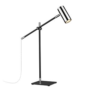 Z-Lite Calumet 1-Light Table Lamp Light In Matte Black With Polished Nickel