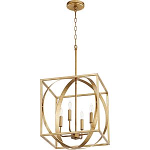 Soft Contemporary Pendant in Gold Leaf