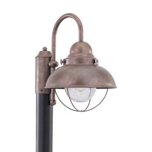 Sebring 1-Light Outdoor Post Lantern in Weathered Copper