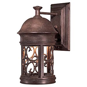 The Great Outdoors Sage Ridge 13 Inch Outdoor Wall Light in Vintage Rust