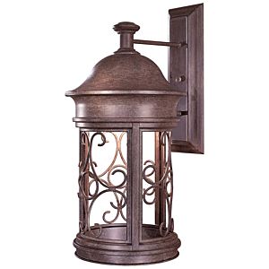 The Great Outdoors Sage Ridge 23 Inch Outdoor Wall Light in Vintage Rust