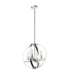 Mont Royal 4-Light Pendant in Chrome and Satin Nickel