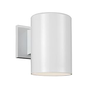 Outdoor Cylinders 1-Light Outdoor Wall Lantern in White