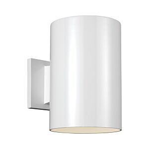 Outdoor Cylinders 1-Light Outdoor Wall Lantern in White
