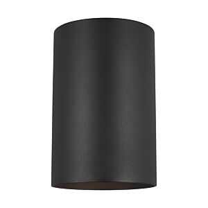 Outdoor Cylinders 1-Light Outdoor Wall Lantern in Black