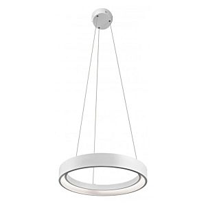Elan Fornello 17.72 Inch LED Round Pendant in Sand Textured White