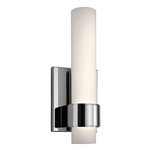 Elan Izza 13 Inch LED Etched Opal Glass Wall Sconce in Chrome