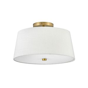 Beale 2-Light LED Flush Mount Ceiling Light in Lacquered Brass