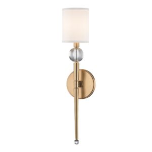 Hudson Valley Rockland 21 Inch Wall Sconce in Aged Brass