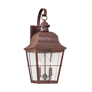 Generation Lighting Chatham 2-Light 21" Outdoor Wall Light in Weathered Copper
