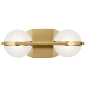 Brettin 2-Light LED Bathroom Vanity Light in Champagne Gold