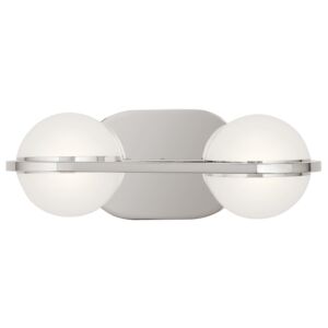 Brettin 2-Light LED Bathroom Vanity Light in Polished Nickel