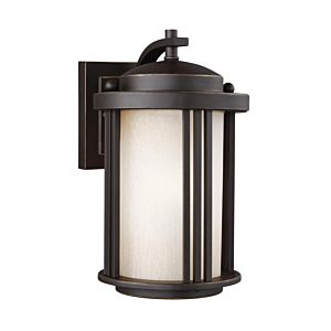 Sea Gull Crowell 10 Inch Outdoor Wall Light in Antique Bronze