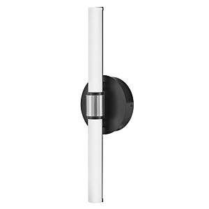 Kai LED Bathroom Vanity Light in Black with Chrome accents