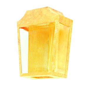 Villa Outdoor Clear & Topaz Ribbed Wall Sconce
