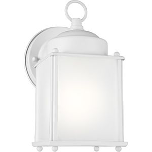 Generation Lighting New Castle 8" Outdoor Wall Light in White