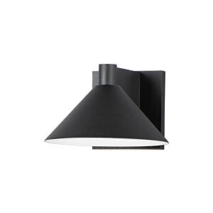 Conoid LED 1-Light LED Outdoor Wall Sconce in Black