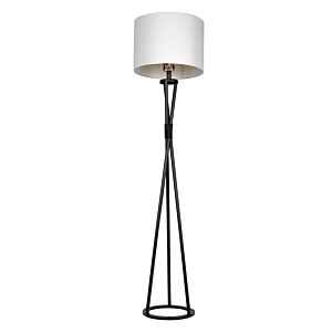 Floor Lamp 1-Light Floor Lamp in Flat Black