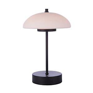 Craftmade Rechargable LED Portable 1-Light Table Lamp in Flat Black