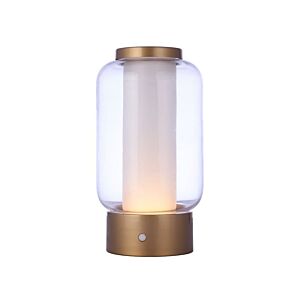 Craftmade Rechargable LED Portable 1-Light Table Lamp in Painted Satin Brass
