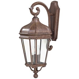 The Great Outdoors Harrison 3 Light 28 Inch Outdoor Wall Light in Vintage Rust