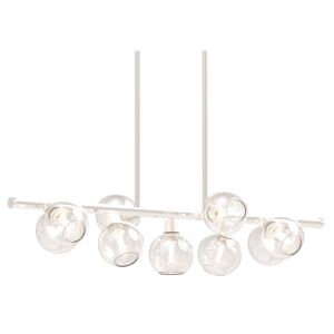 Ocean Drive 9-Light Linear Pendant in Satin Nickel and Chrome