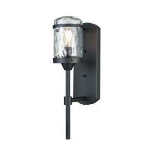 Torch 1-Light Outdoor Wall Sconce in Charcoal