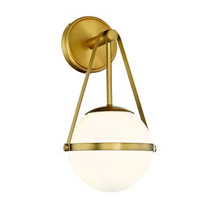 Savoy House Polson 1 Light Wall Sconce in Warm Brass