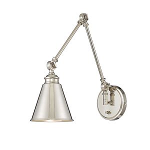 Savoy House Morland 1 Light Adjustable Wall Sconce in Satin Nickel