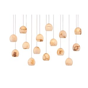 Lazio 15-Light 15 Light Pendant in Natural with Painted Silver