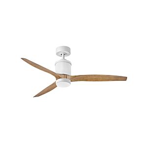 Hover 60" Ceiling Fan in Matte White With Koa Blades