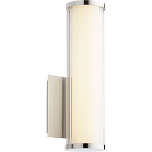 Quorum Transitional 13 Inch Wall Sconce in Polished Nickel