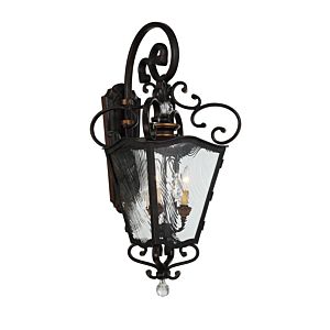 The Great Outdoors Brixton Ivy 3 Light Outdoor Hanging Light in Terraza Village Aged Patina