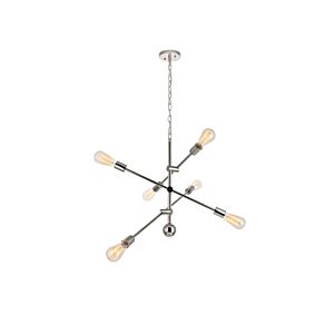 Axel 6-Light Pendant in Polished Nickel