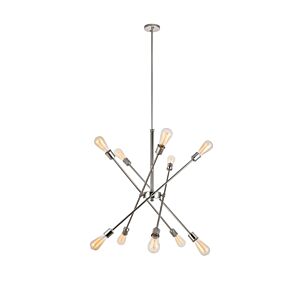 Axel 10-Light Pendant in Polished Nickel