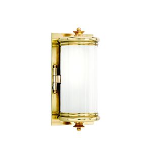 Hudson Valley Bristol 5 Inch Bathroom Vanity Light in Aged Brass