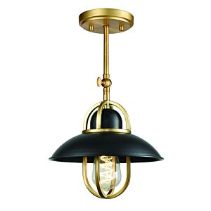 Peggy'S Cove 1-Light Wall Sconce in Graphite and Venetian Brass
