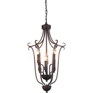 CWI Lighting Maddy 6 Light Up Chandelier with Oil Rubbed Brown finish